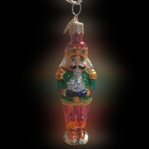 Christopher Radko tea time nut cracker ornament